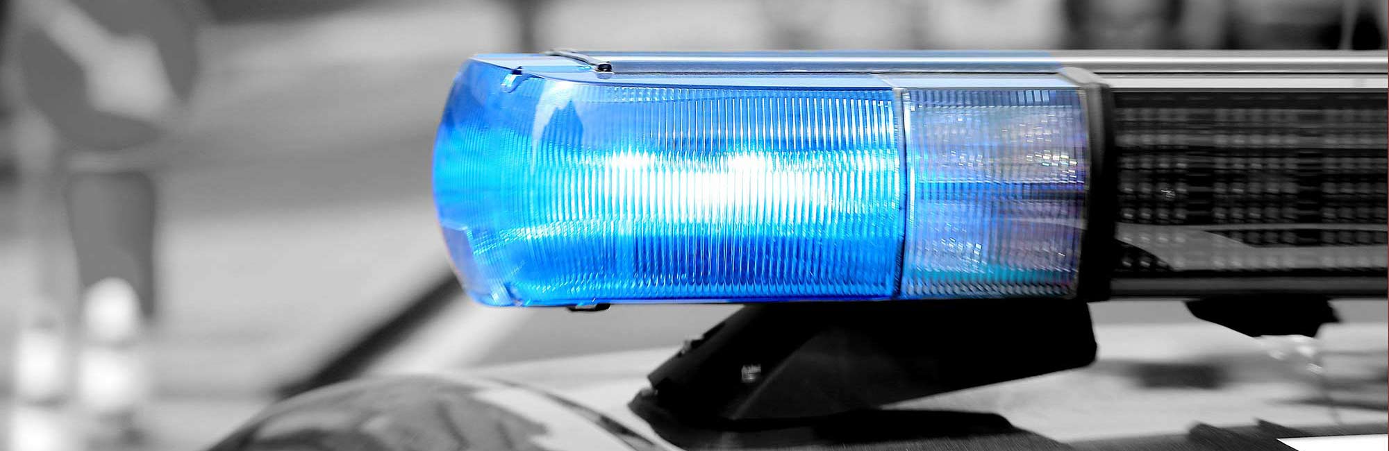 image of police car lights