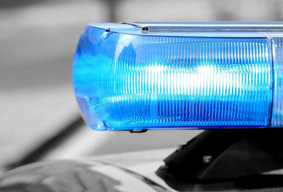 image of police car lights